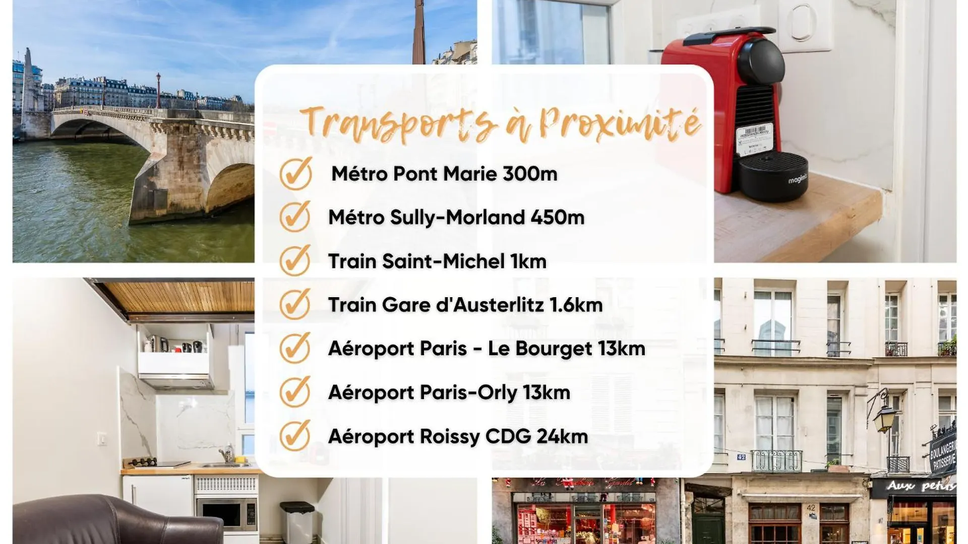 Superbe Studette Au Coeur De L'Ile Saint Louis - 1 Personne Apartment Paris