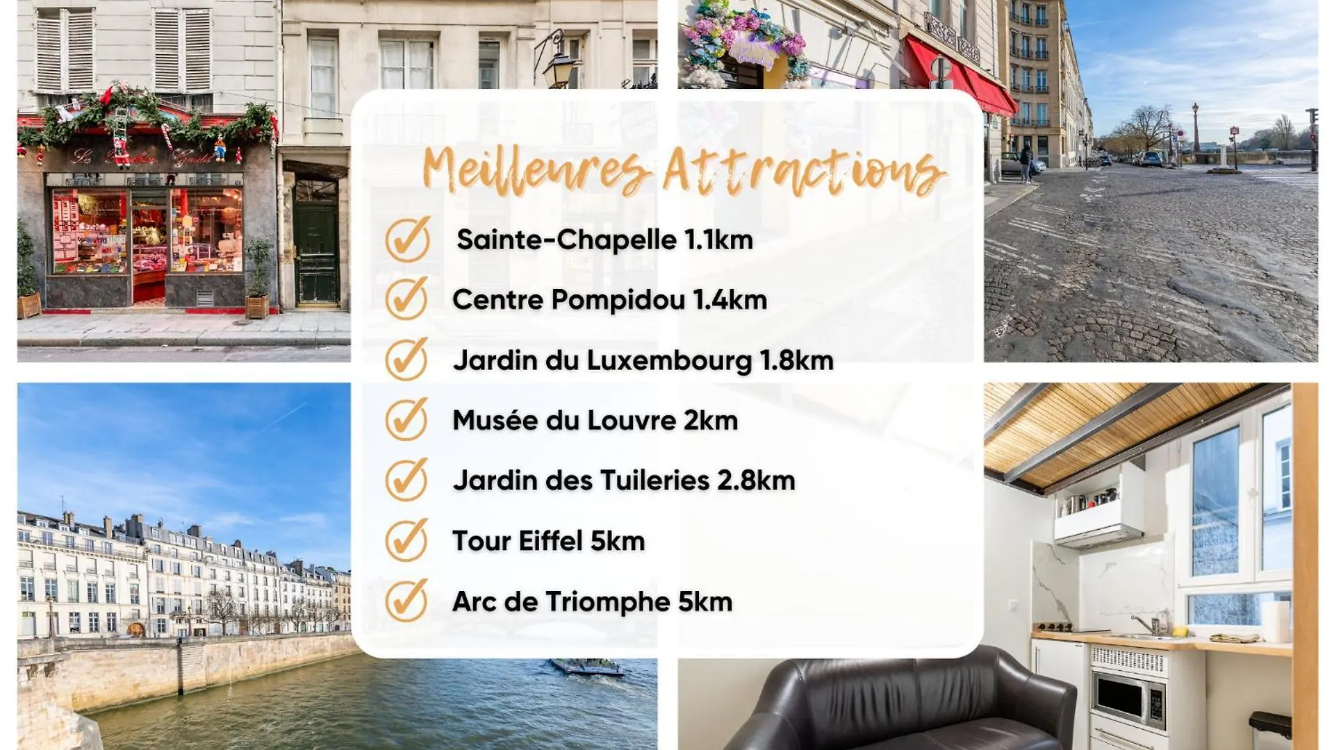 Superbe Studette Au Coeur De L'Ile Saint Louis - 1 Personne Apartment Paris